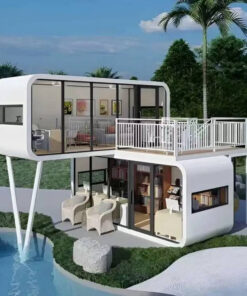 Modern Space Capsule House With Wheels for Mobile Living